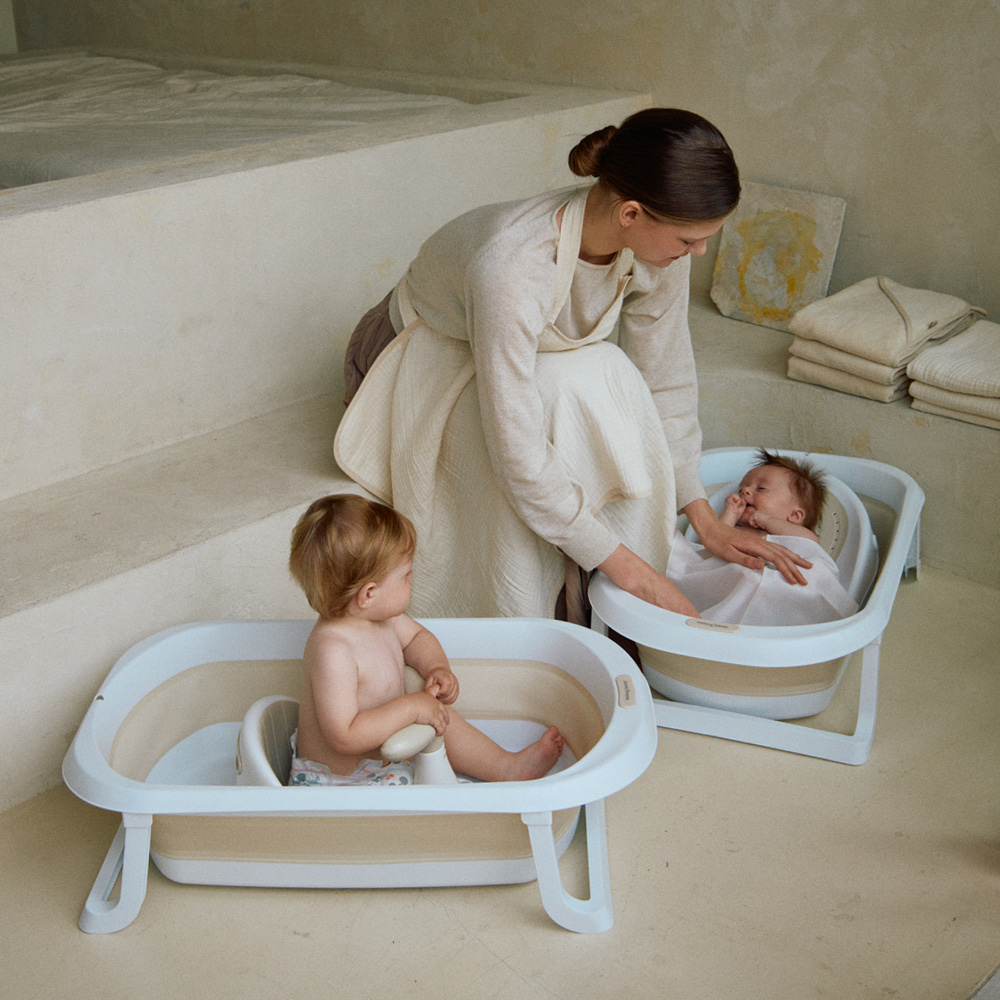 말랑하니 신생아 접이식 아기욕조 + 싱크대욕조+ 목욕의자 세트 (단품구매가능)