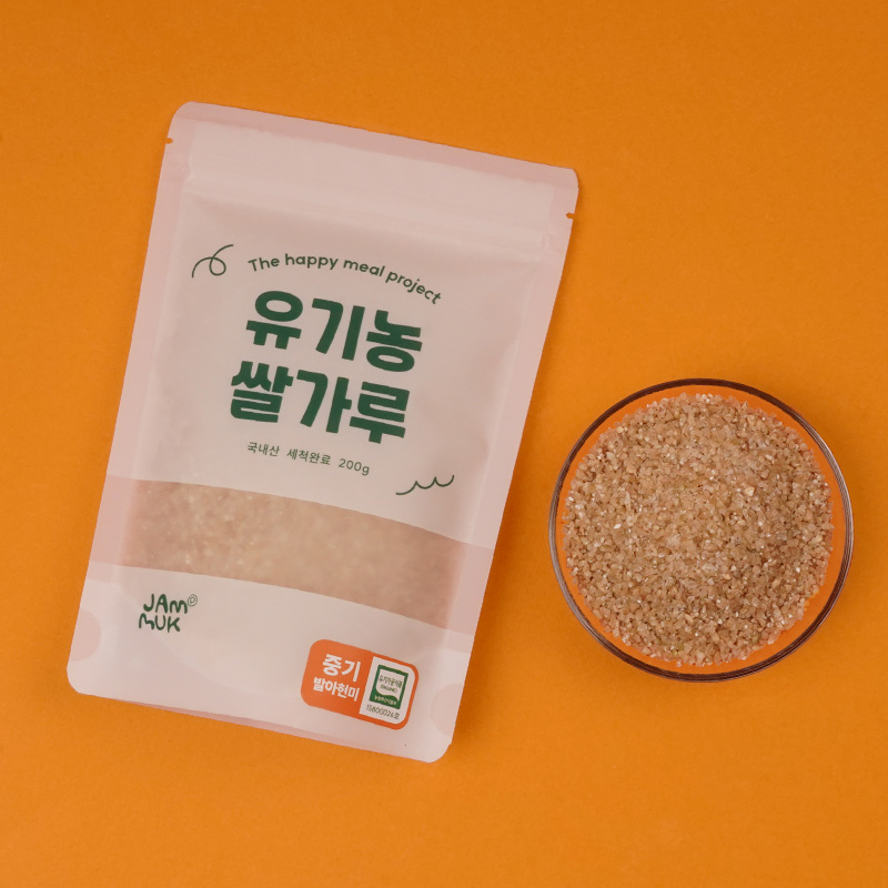 잼먹 유기농 이유식 잡곡 중기 쌀가루 200g